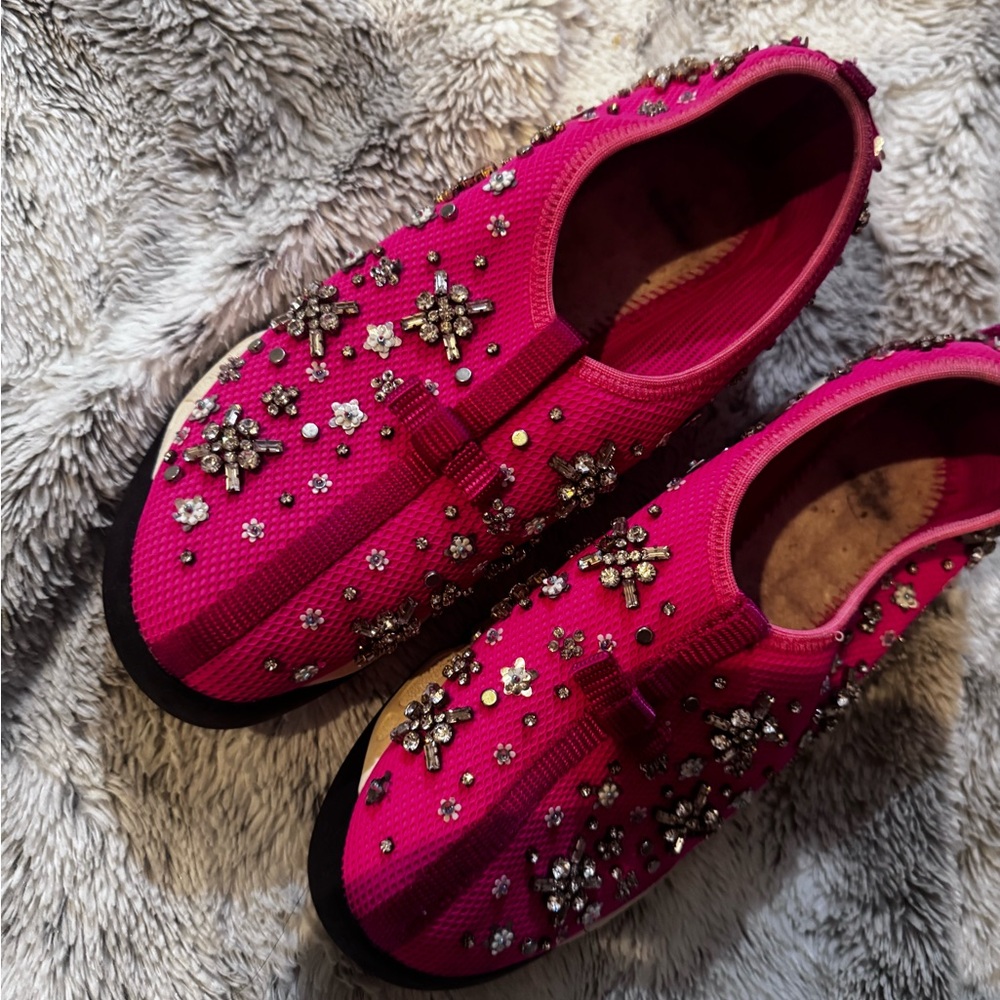 Dior Pink Embellished Sneakers